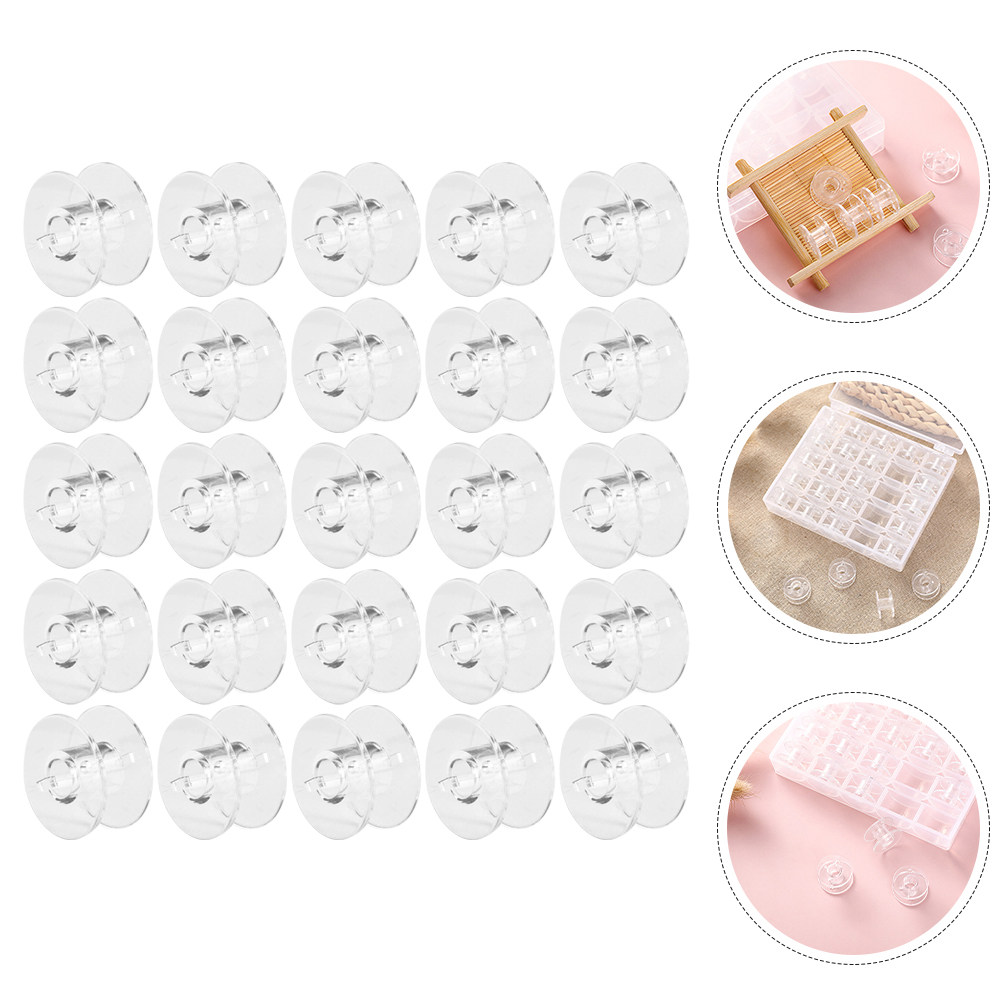 Thread Bobbins Empty - 1Set Wear-Resistant Transparent Sewing Bobbins Plastic
