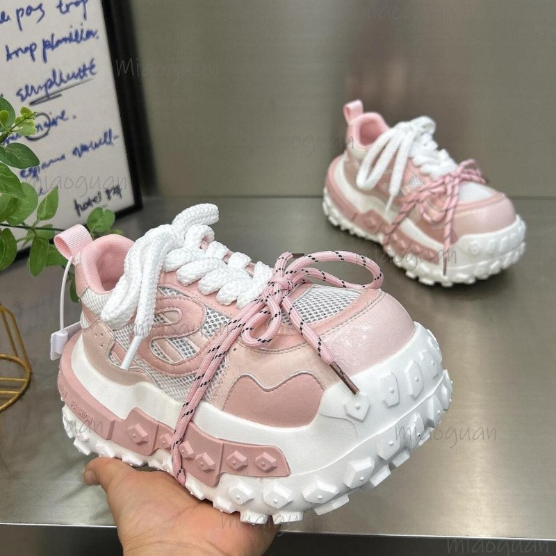 Sewing Cloth - Women's Chunky Platform Dad Sneakers Breathable