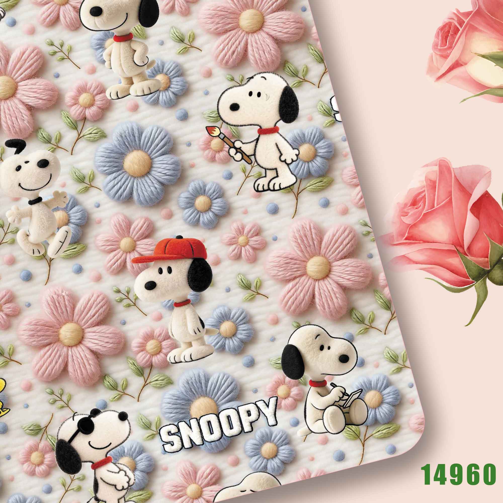 Sewing In Textile - TAKARA TOMY Snoopy fabric140CM Cartoon Polyester