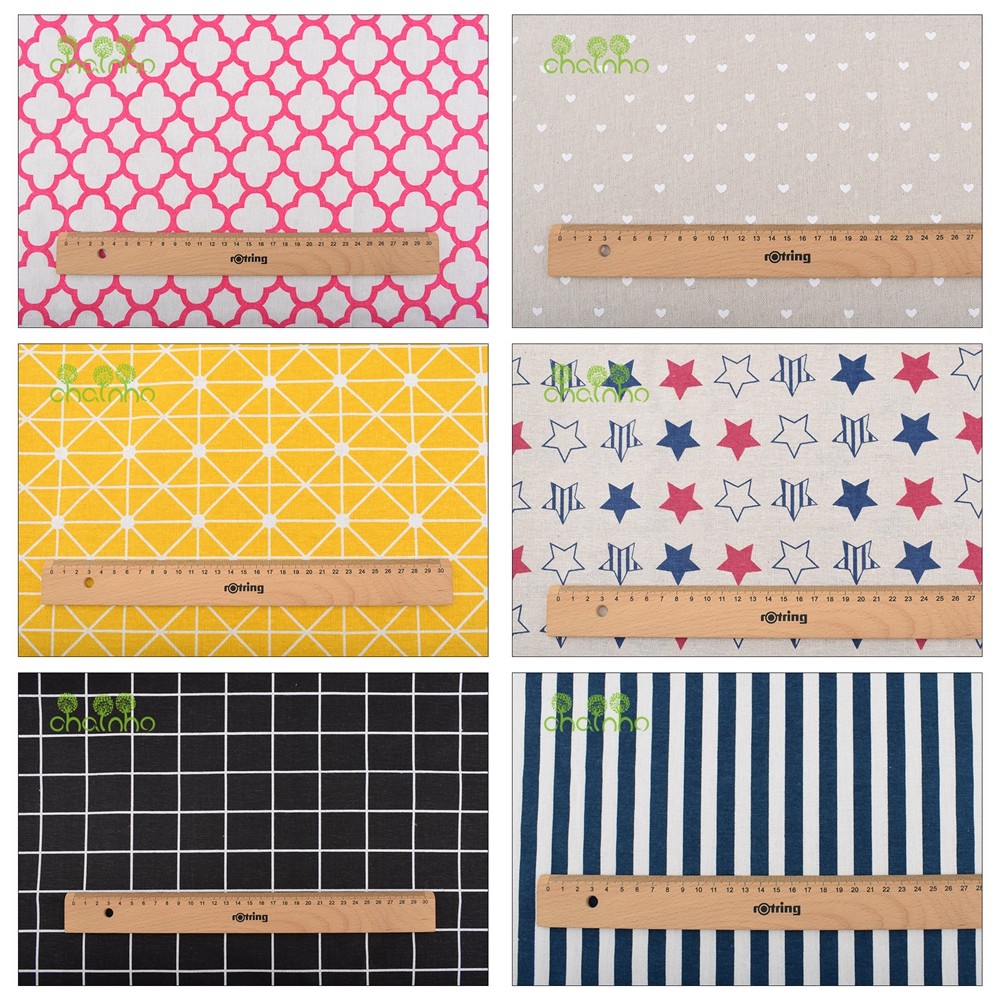 Chainho,Printed Cotton Linen F - Sewing Geotextile Fabric recension och pris