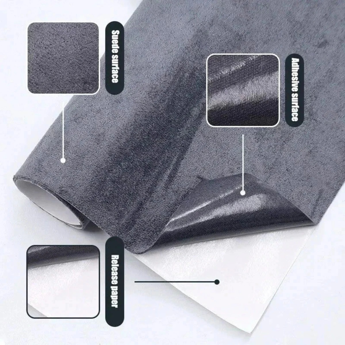Self Adhesive Faux Suede Cloth - Fabric Glue Bond recension och pris