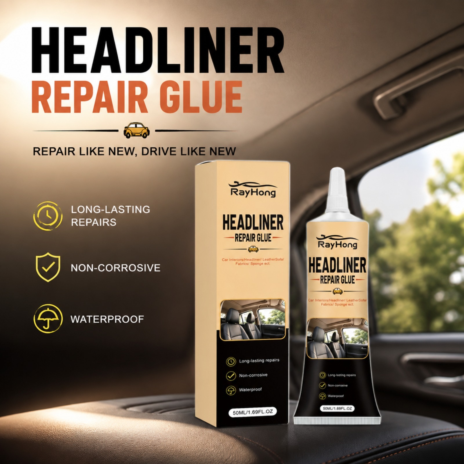 Headliner Repair Glue Car Roof - Fabric Glue Bond recension och pris
