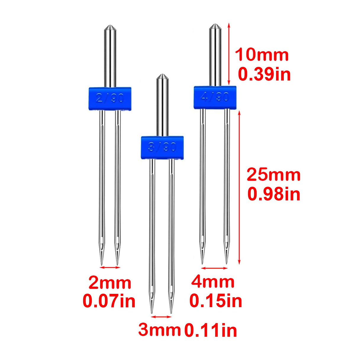 3 Size Twin Needles for Sewing - Twin Needle Stretch recension och pris