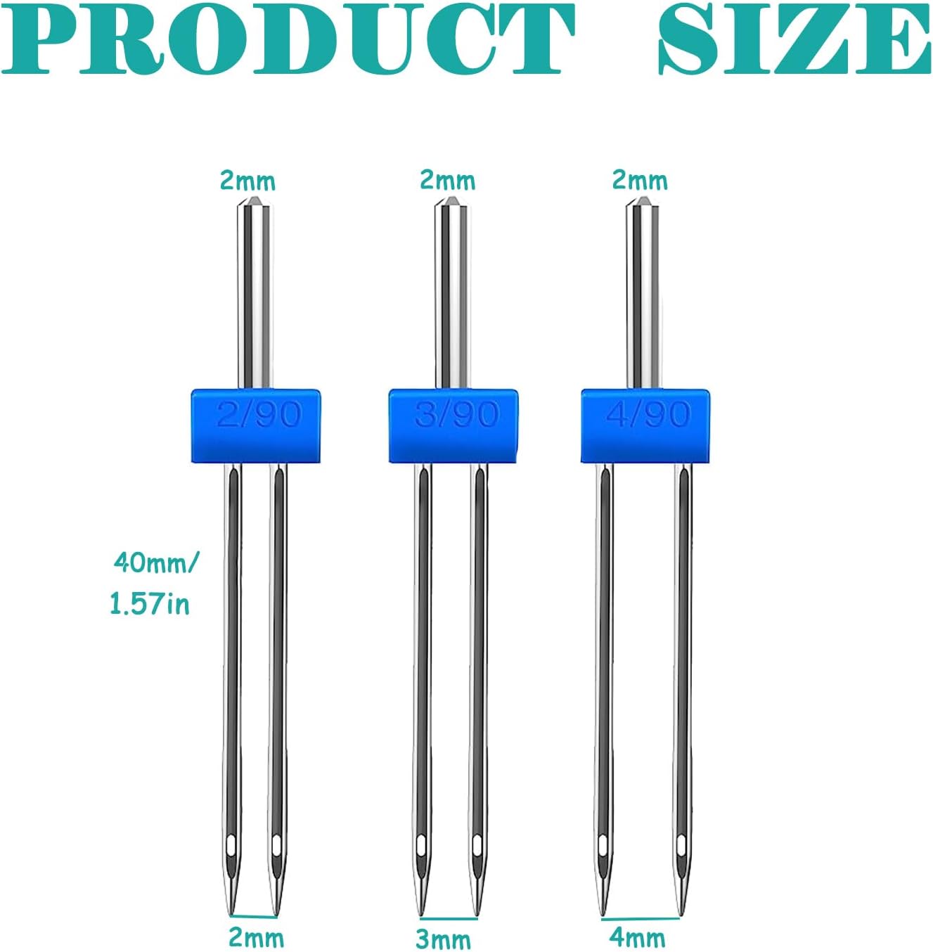 9PCS Sewing Machine Needles Do - Twin Needle Stretch recension och pris
