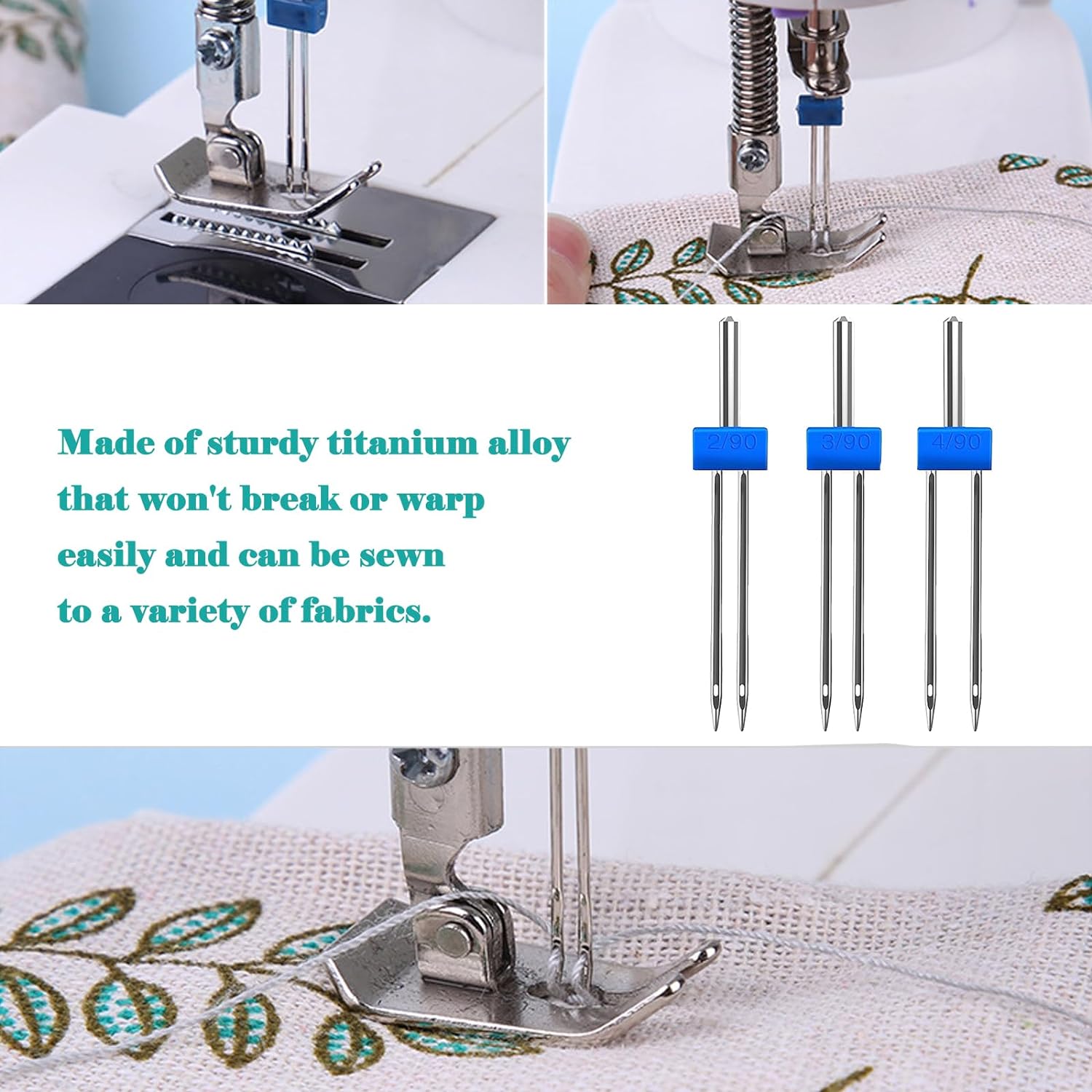 9PCS Sewing Machine Needles Do - Twin Needle Stretch recension och pris