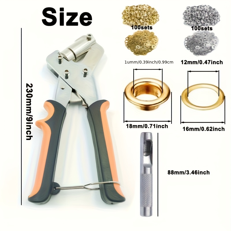 200pcs 10mm Eyelet Punch Set - - Sewing Eyelet Fabric recension och pris