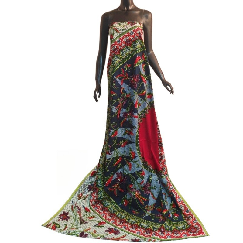 Blue Green Printed Cotton Java - Sewing Batik recension och pris