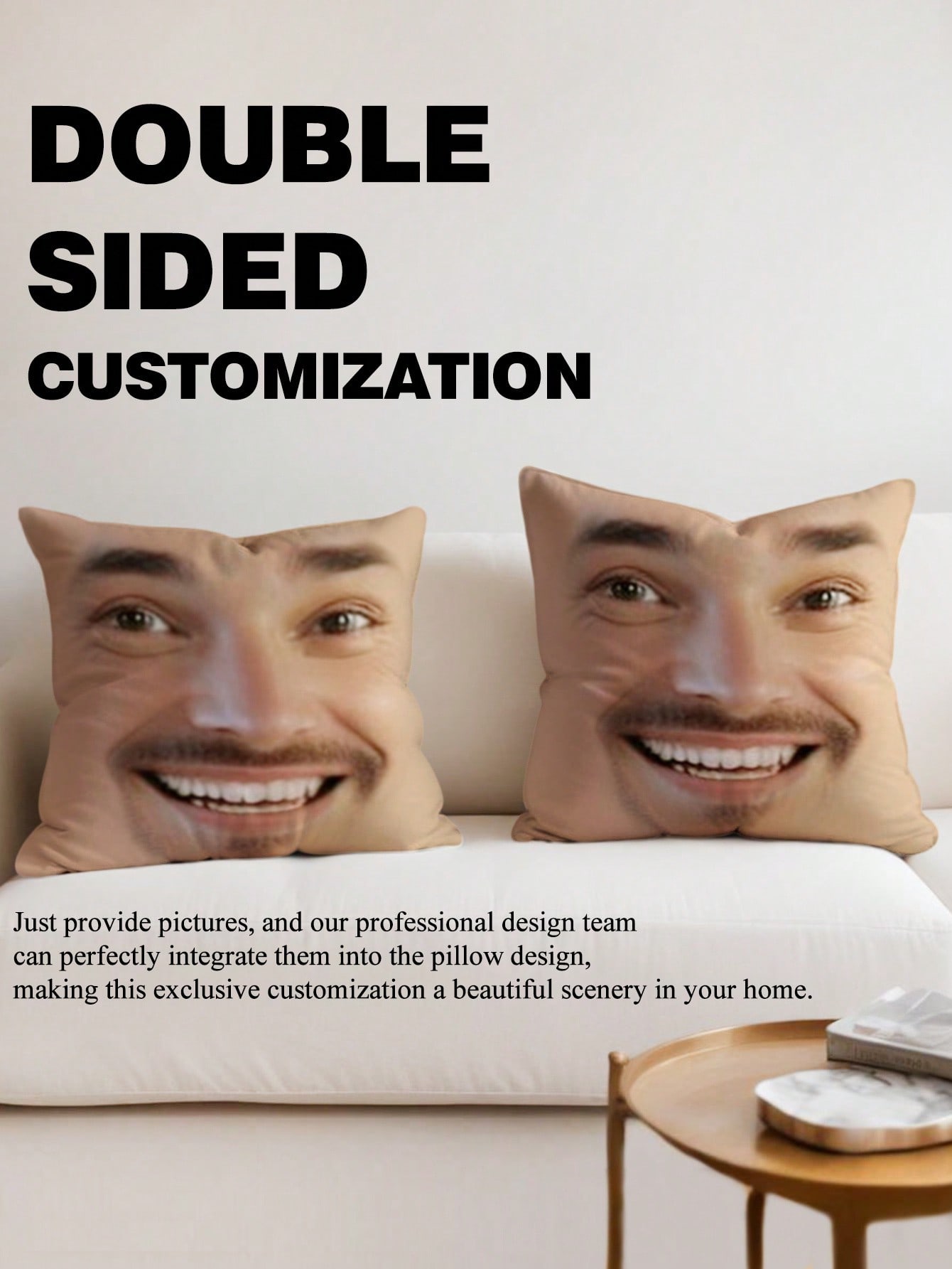 1pc Custom Face Square Pillow  - Sewing Custom recension och pris