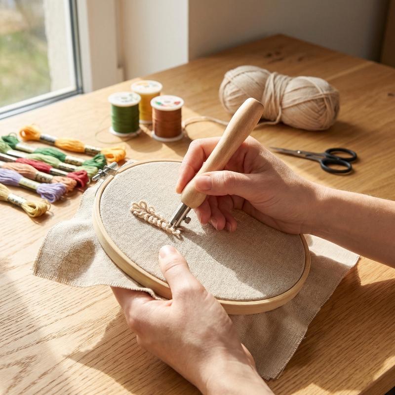 Simple Embroidery DIY Adjustab - Is Sewing Textile Art recension och pris