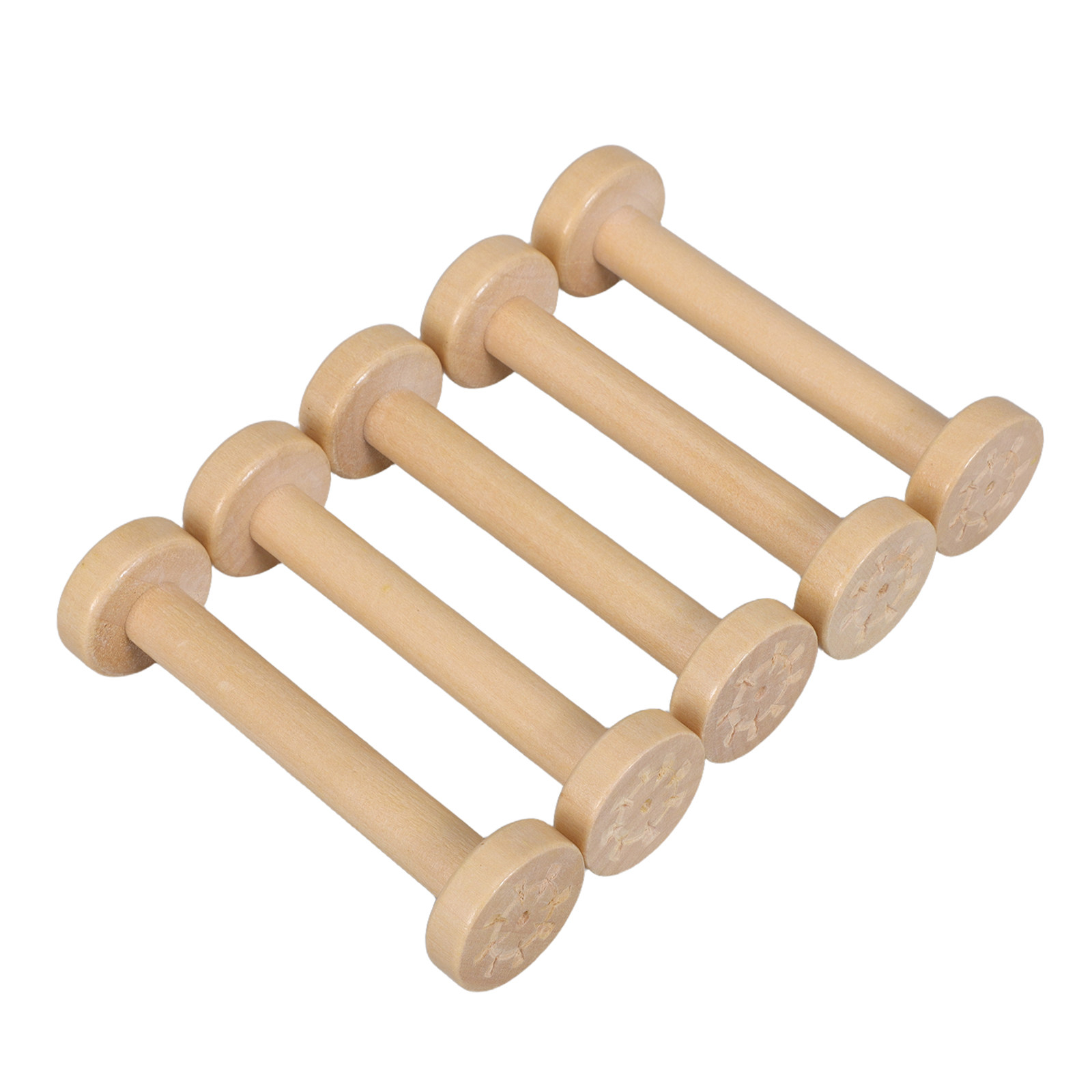5Pcs Wooden Spools Natural Vin - Sewing In Textile recension och pris