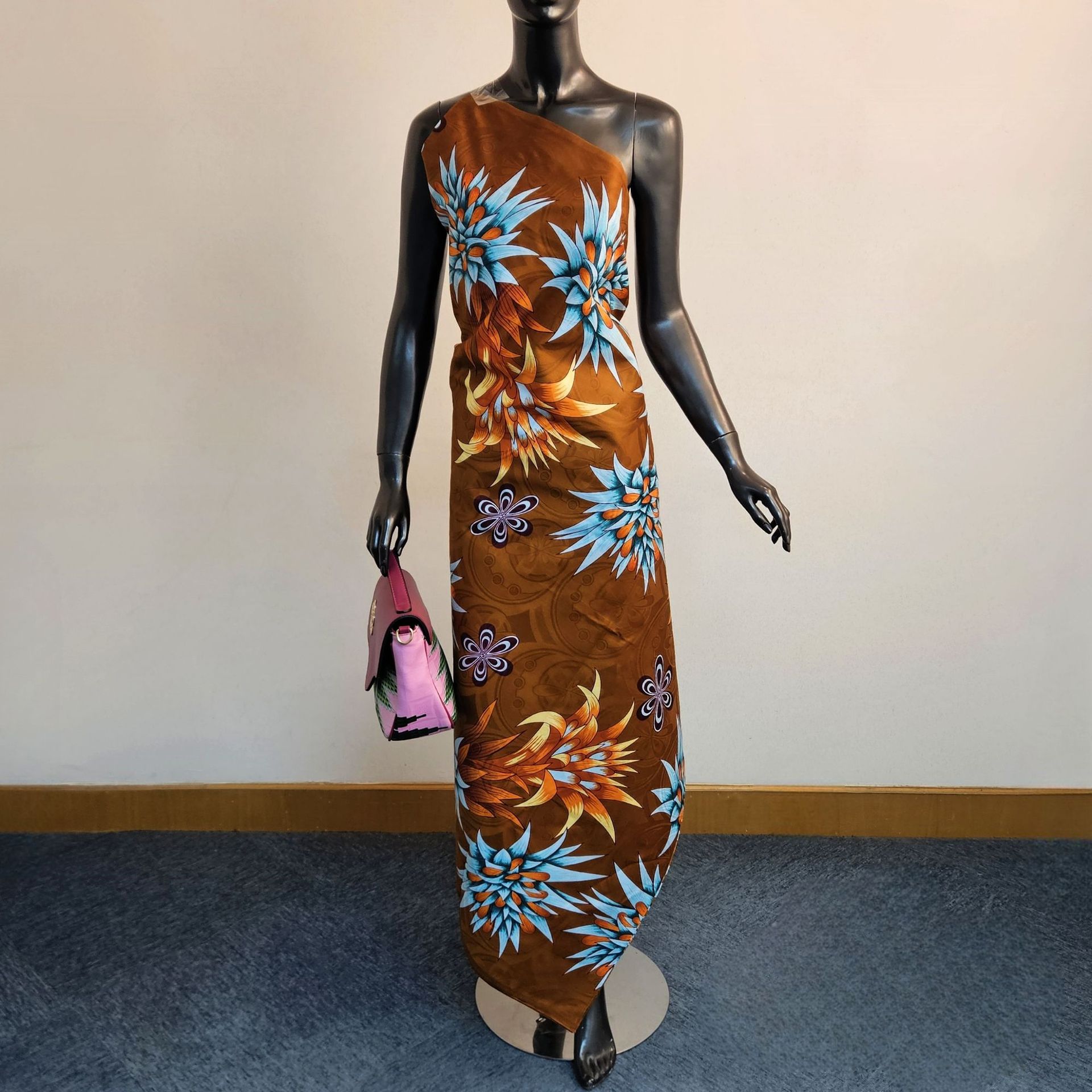 Brown Cotton African Wax Fabri - Sewing Batik recension och pris