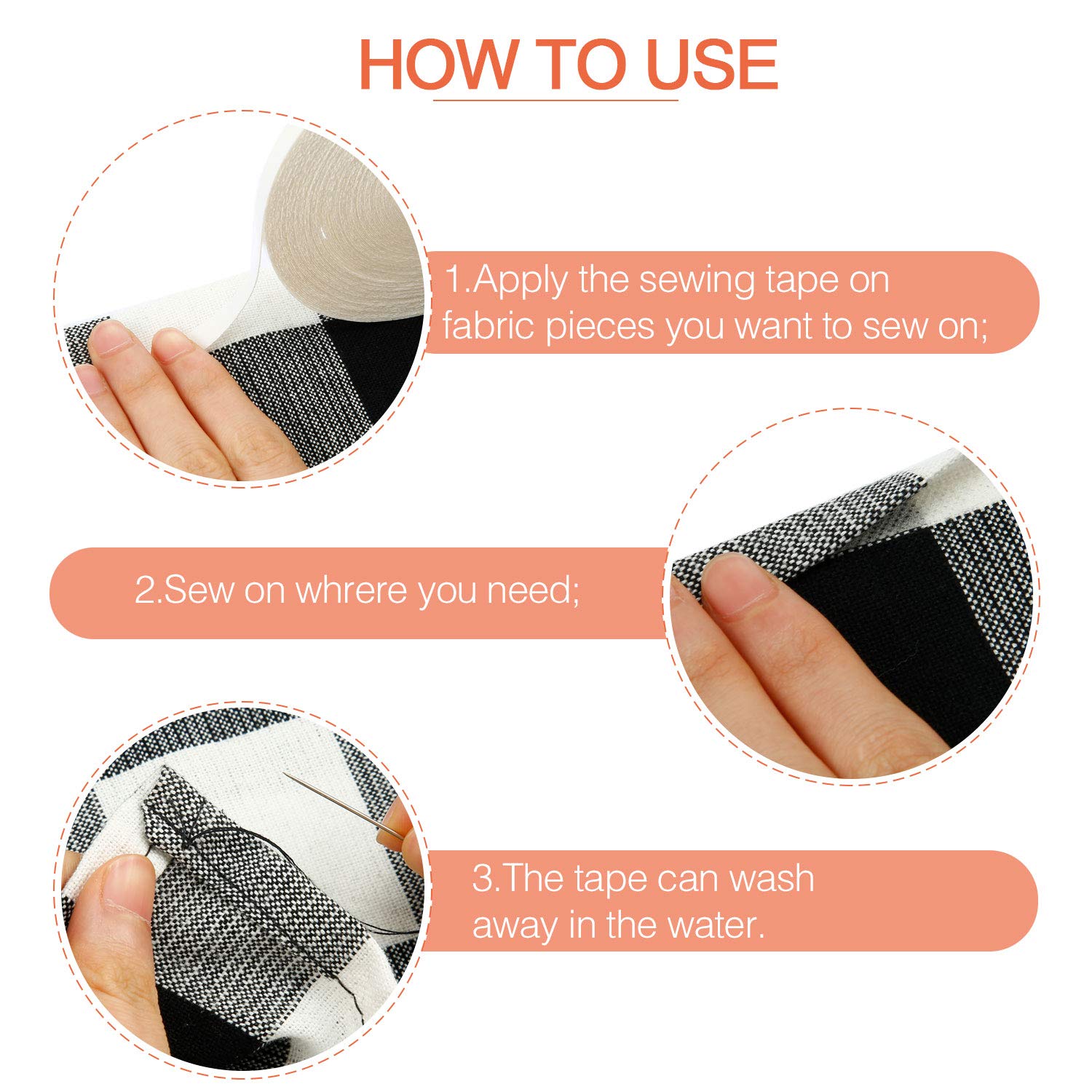20m Water Soluble Adhesive Tap - Sewing Label recension och pris