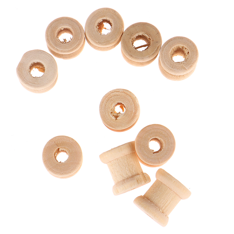 100PCS Wooden Empty Thread Spo - Thread Bobbins Empty recension och pris