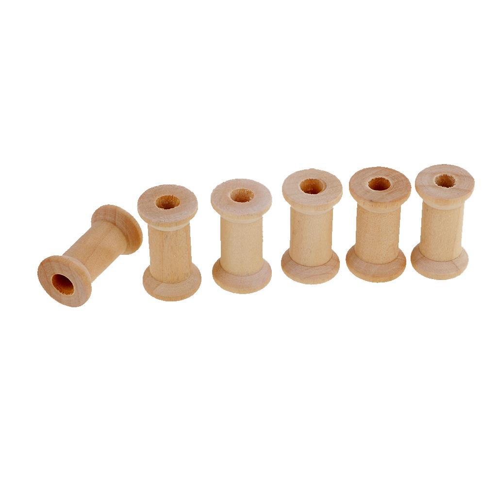 Wooden Empty Bobbin Set 20 Pie - Thread Bobbins Empty recension och pris