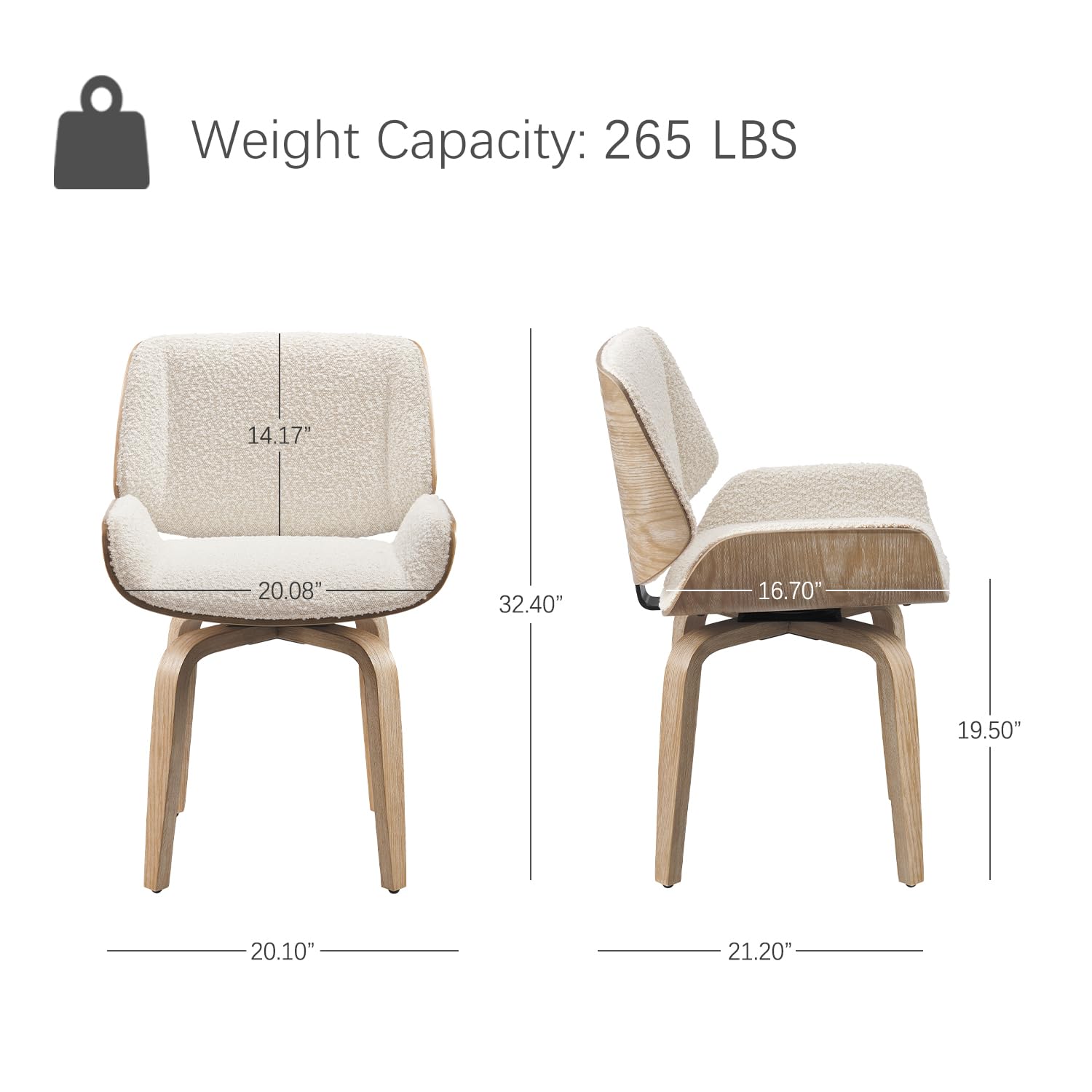Swivel Dining Chair, Fabric Up - Century Textile & Sewing Supply By Owner recension och pris