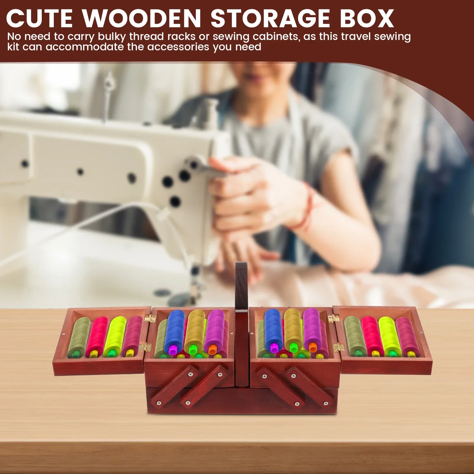 Expandable Sewing Thread Box W - Thread Bobbins Empty recension och pris