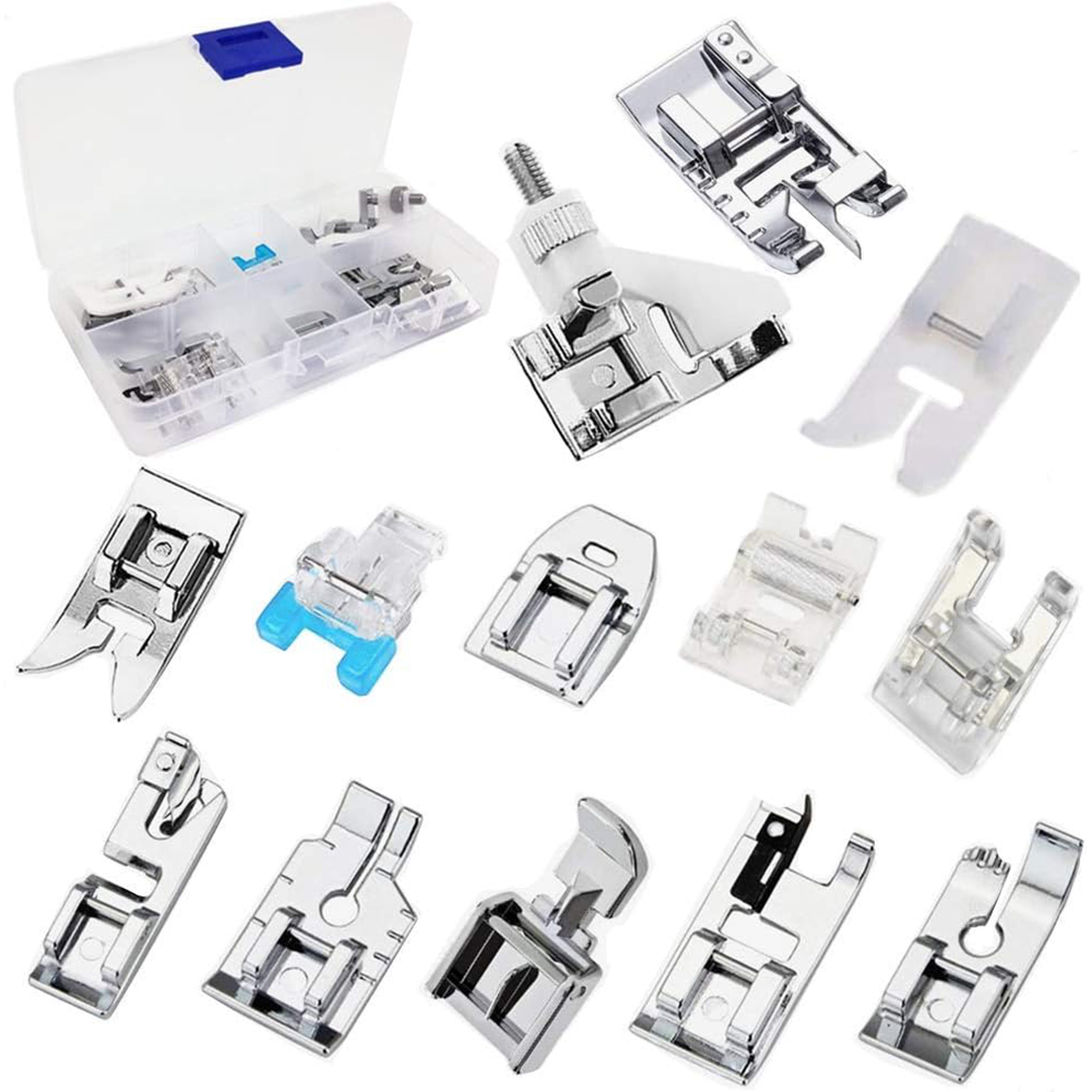 13 PCS/Box Presser Foot Set Ro - Twin Needle Stretch recension och pris