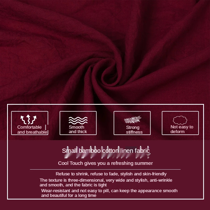 Thin Bamboo Linen Cotton Fabri - Vintage Sewing Textile recension och pris
