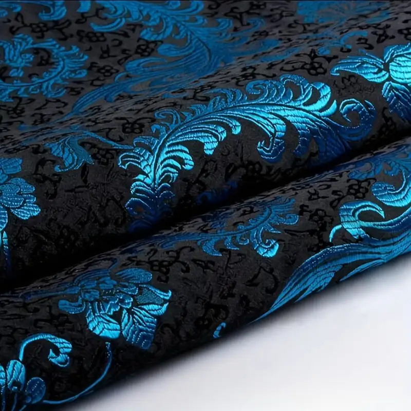 3D Blue Phoenix Tail Brocade F - Sewing Cloth recension och pris