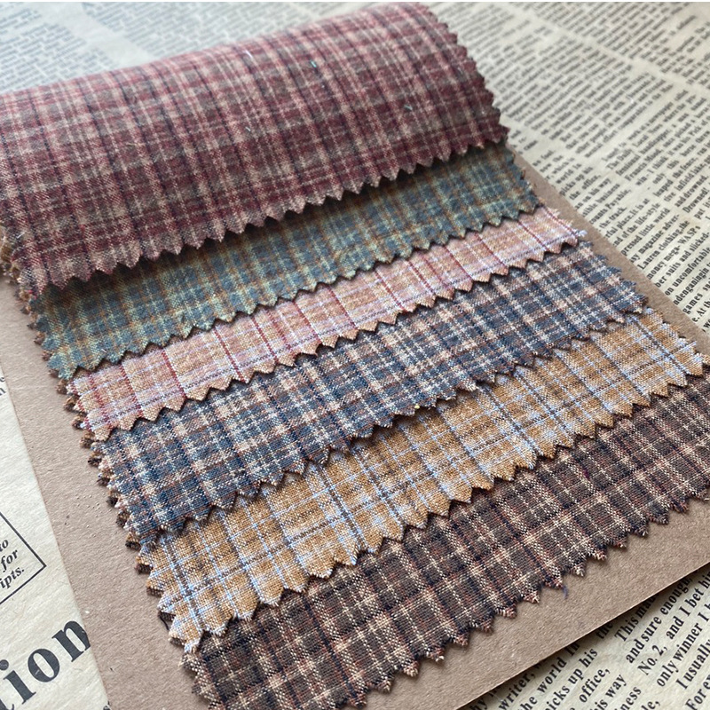 Cotton Plaid Fabric 100x145cm  - Vintage Sewing Textile recension och pris