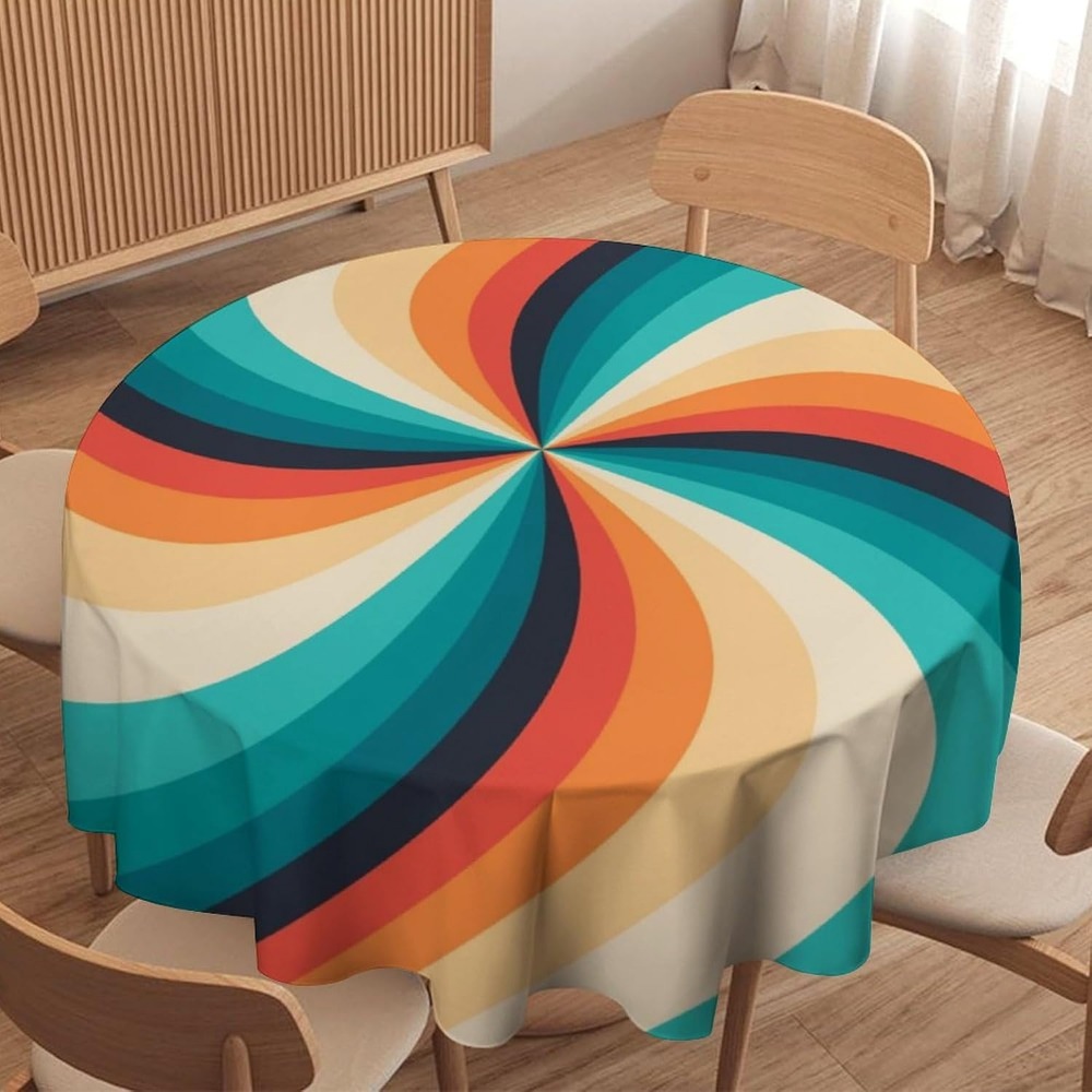 Vintage Groovy Swirl Round Tab - Century Textile & Sewing Supply By Owner recension och pris