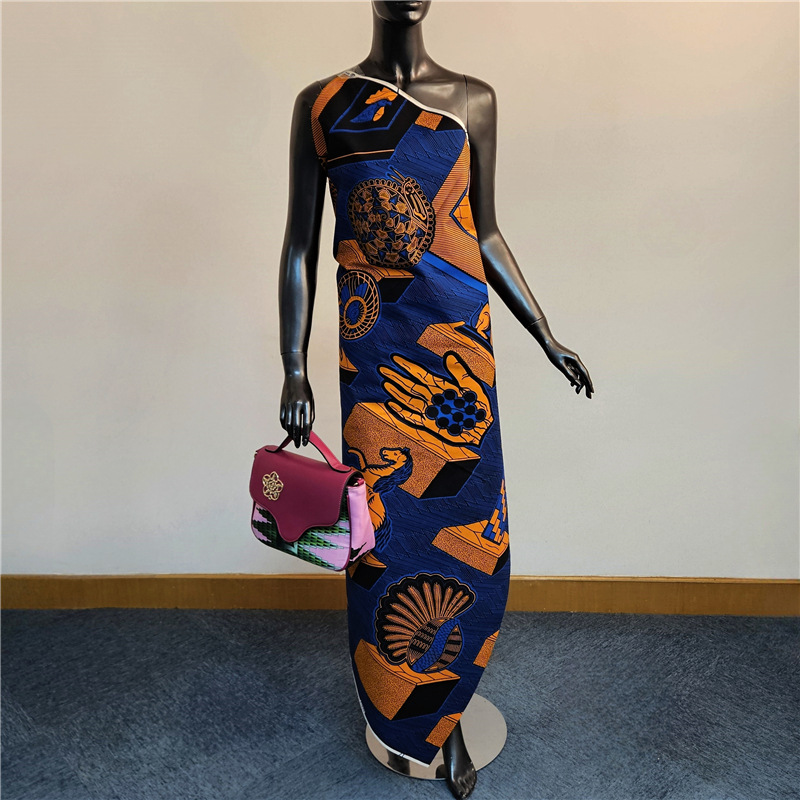 Abstract Printed Blue Cotton A - Sewing Batik recension och pris