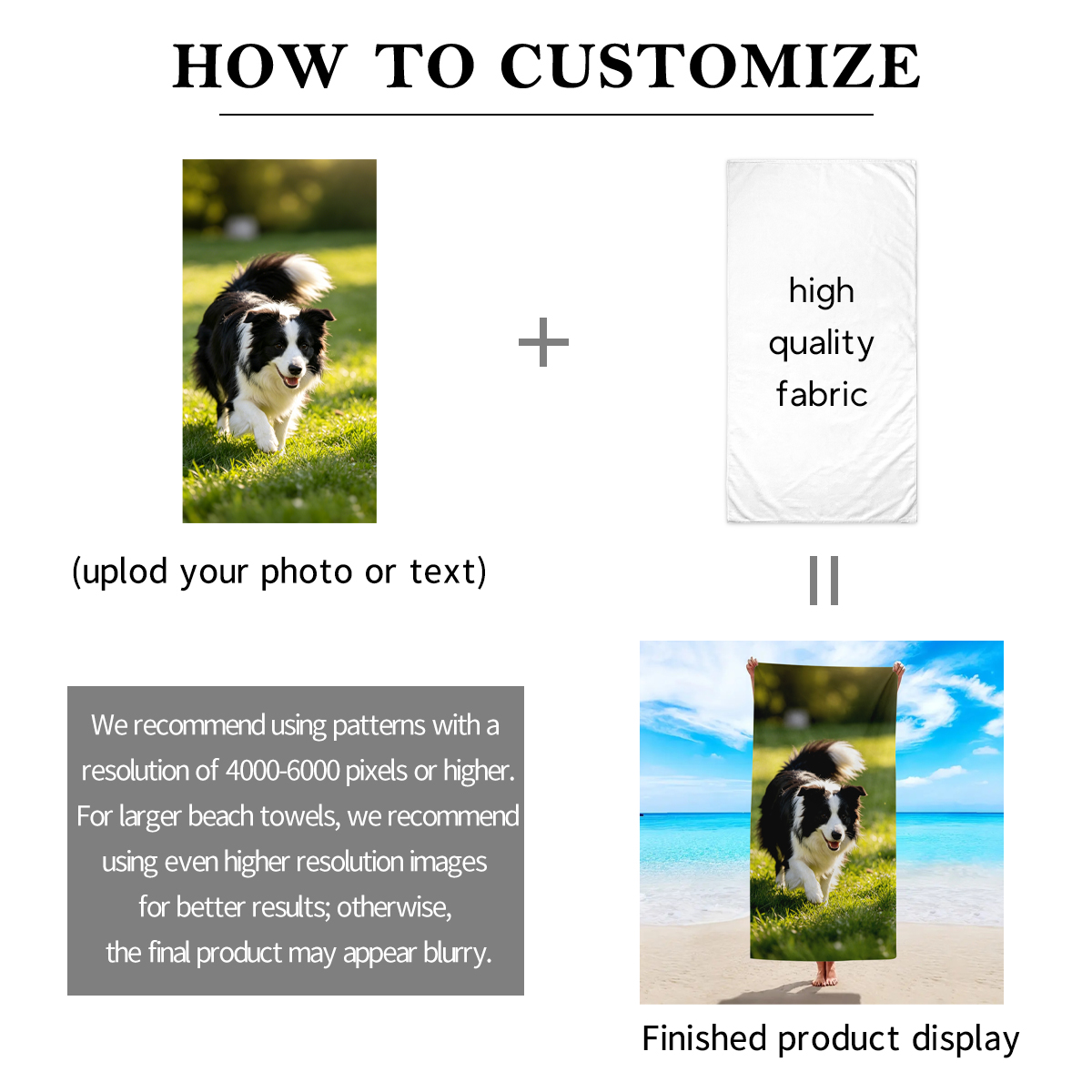 1pc Customized beach towels fo - Sewing Custom recension och pris