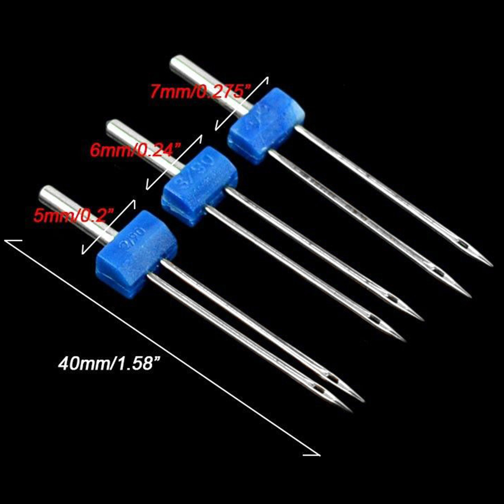 Twin Needles Set 3 Pcs Stainle - Twin Needle Stretch recension och pris